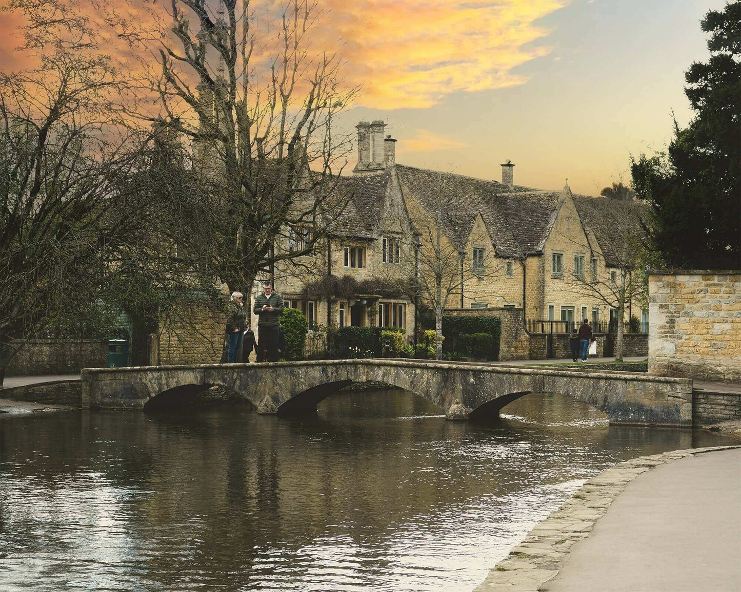 Old stone houses in an English village